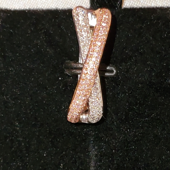 COPY - GORGEOUS 18KT GOLD NATURAL PINK DIAMOND EARRINGS - Picture 4 of 11